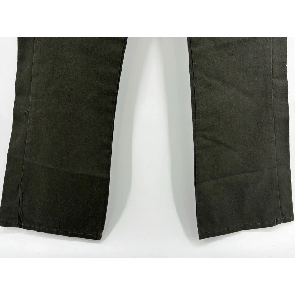 Vintage Ely Mens Buckle Back Jeans Dark Green Denim 26x32 Retro Cinch Back
